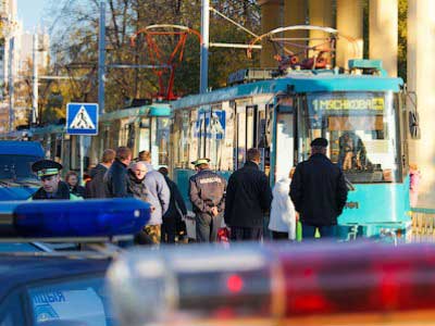 Киевский трамвай задавил женщину и уехал